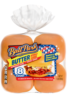 Ball Park Butter Hamburger Buns, 8 count